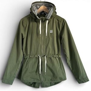 BENCH Olive Utility Convertible Drawstring Spring Jacket